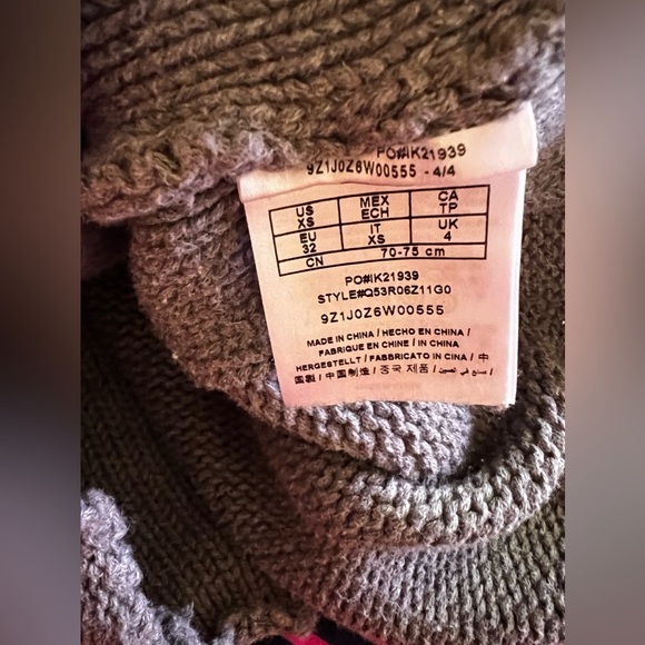 Guess Est 1981 Reg Gray knit sweater turtleneck zip up neck cute warm knit XS - Picture 15 of 16